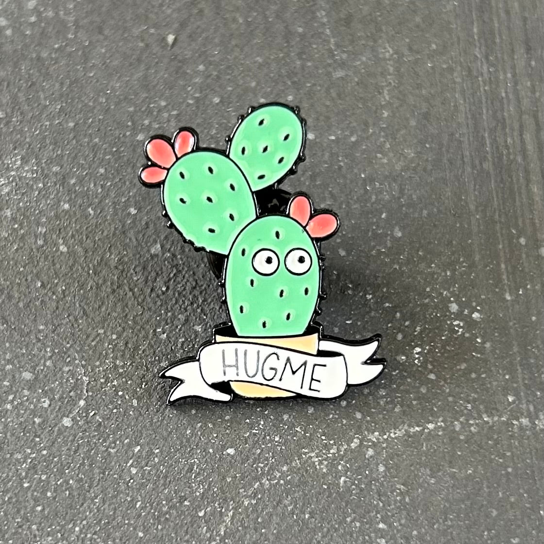 Hug Me Cactus Enamel Pin