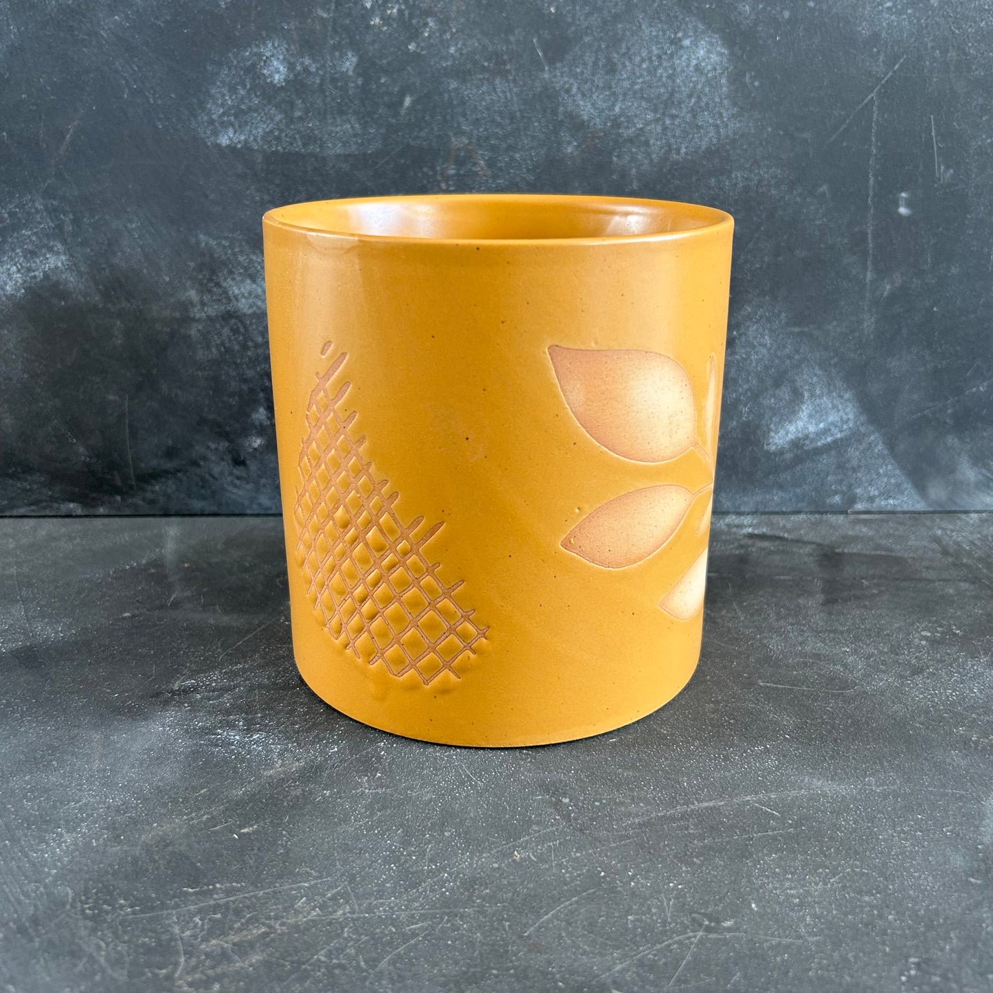 Stitch Pot 14cm - Mustard