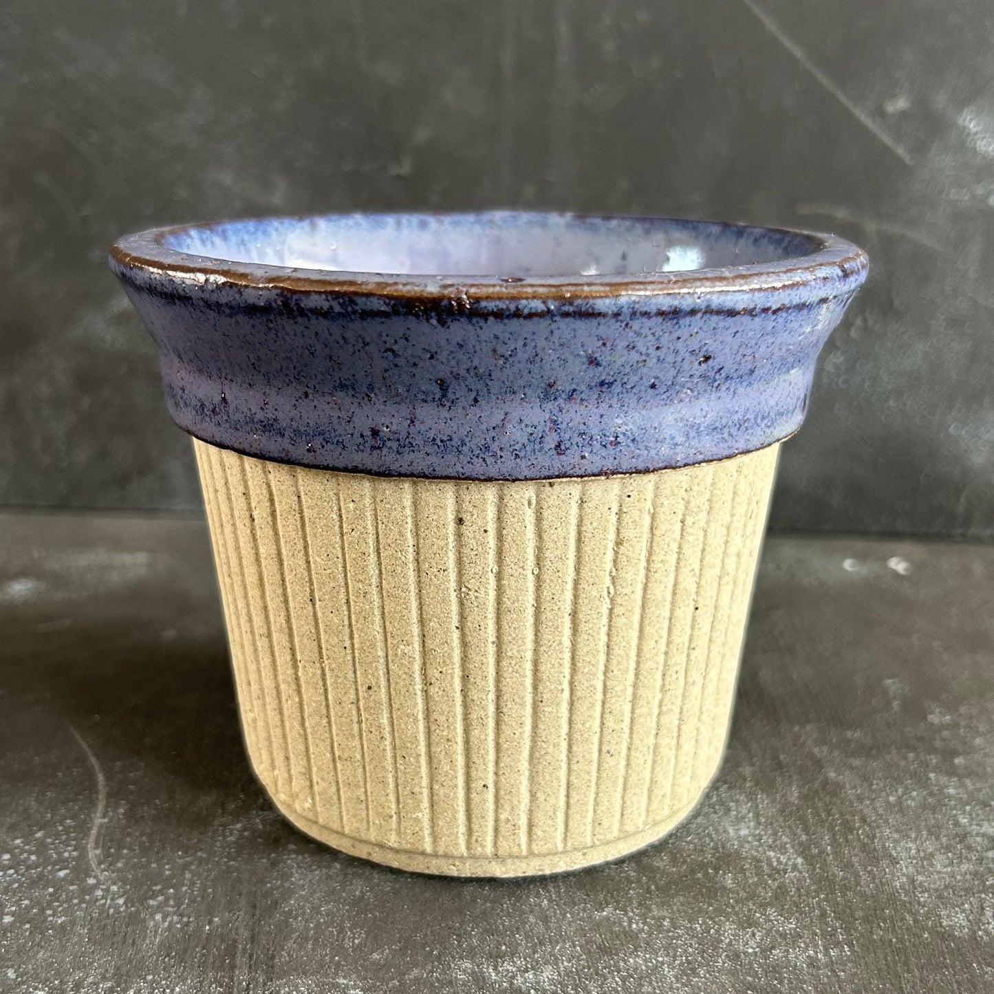 Semi-Glazed Burnt Cream Pot by Nipots 13cm