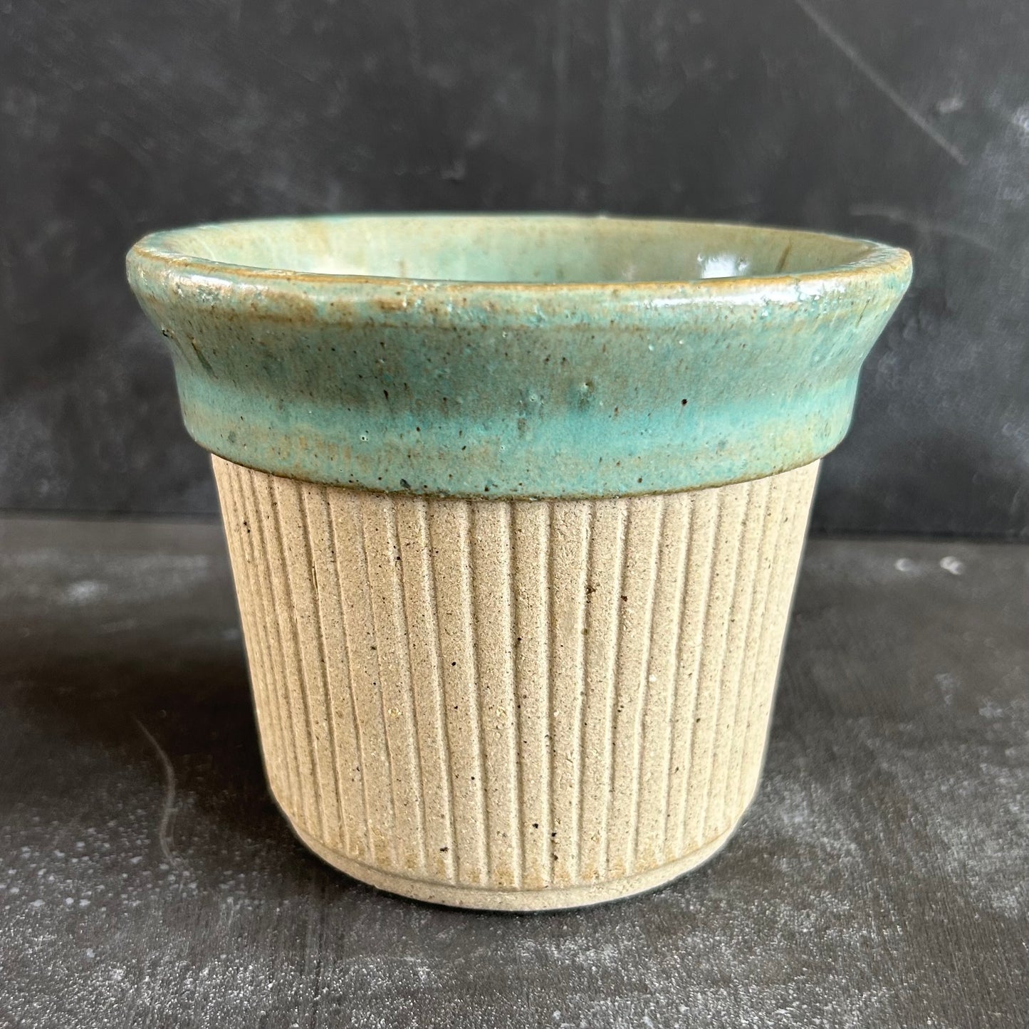 Semi-Glazed Burnt Cream Pot by Nipots 13cm