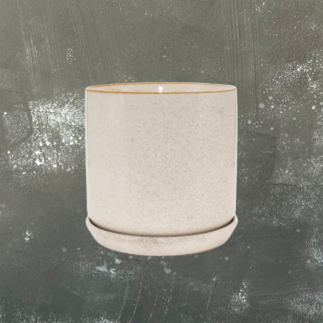 Oslo Plant Pot with Saucer - Small