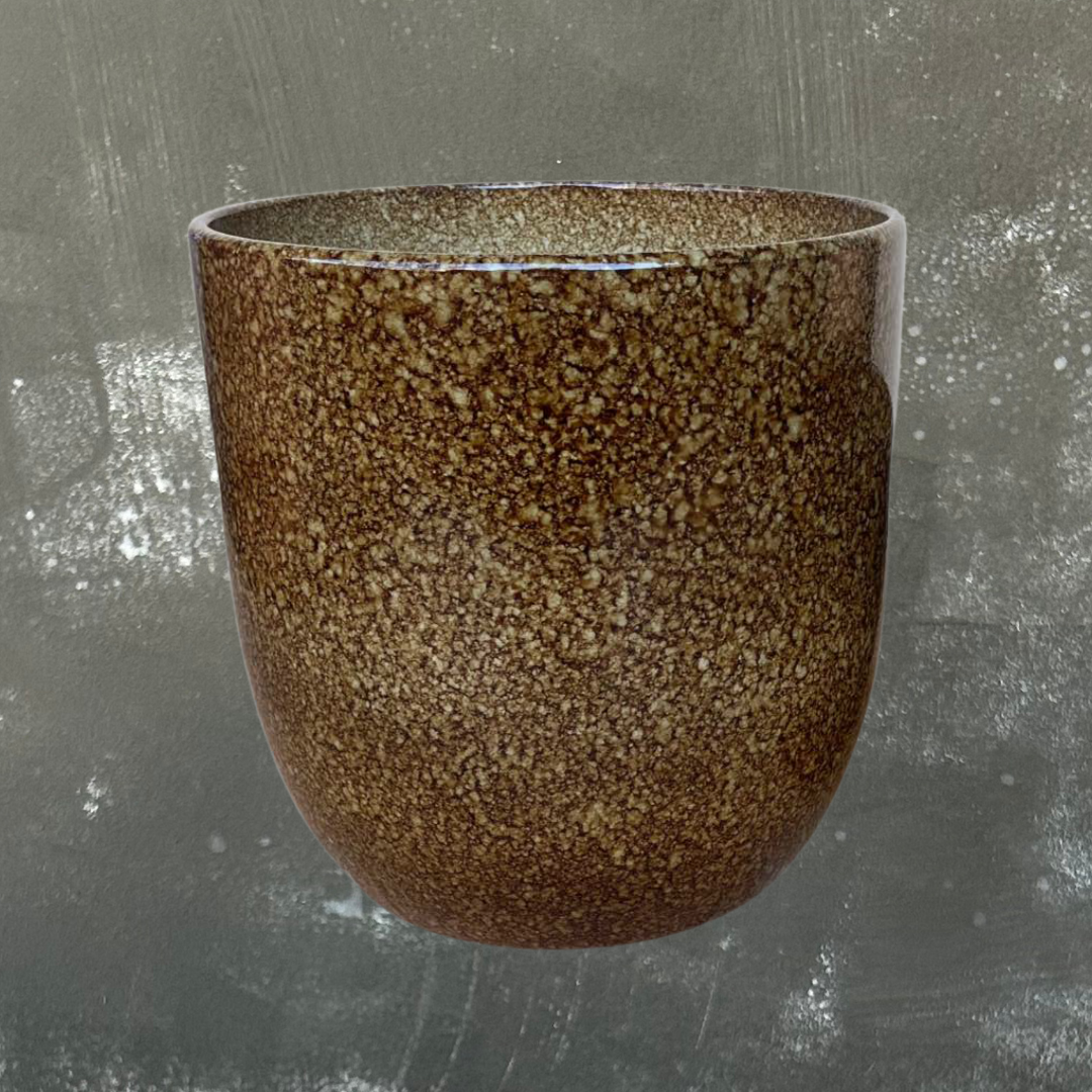 Stippled Glazed Cover Pot - 200mm
