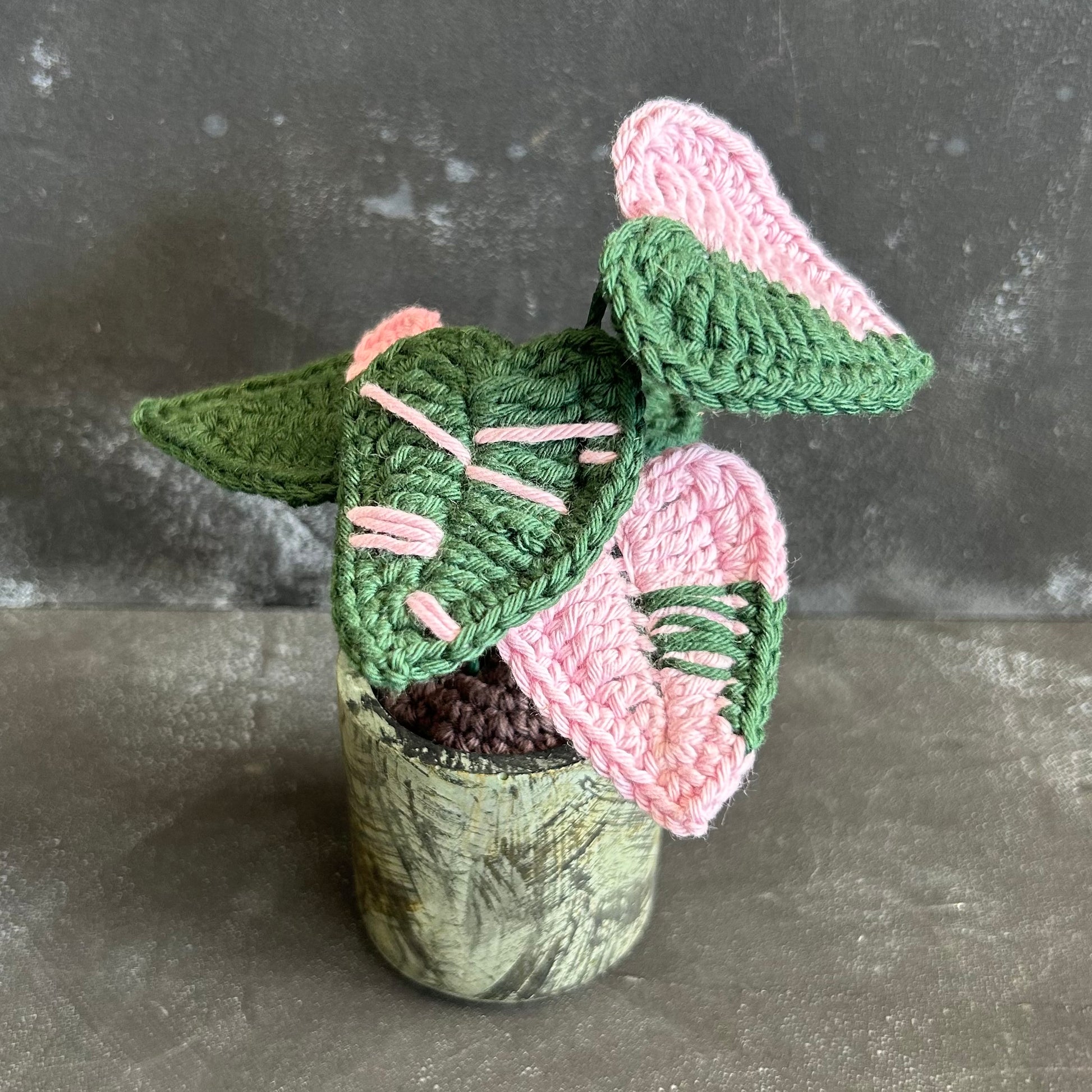 crochet philodendron Crocheted Philodendron Pink Princess – Planti Peeps
