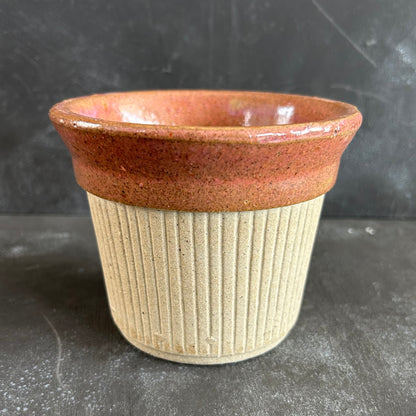 Semi-Glazed Burnt Cream Pot by Nipots 13cm