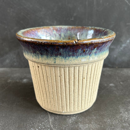 Semi-Glazed Burnt Cream Pot by Nipots 13cm