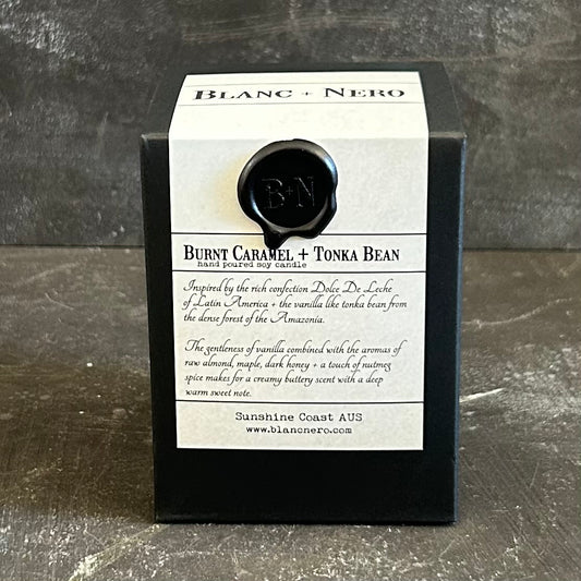 Burnt Caramel + Tonka Bean Candle by Blanc + Nero