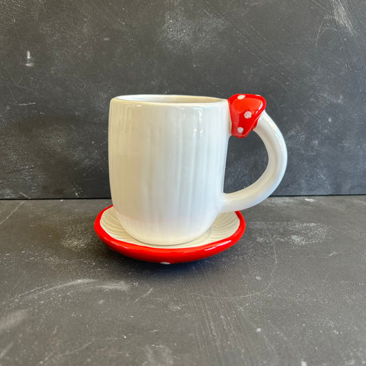 Mushroom Mug & Saucer