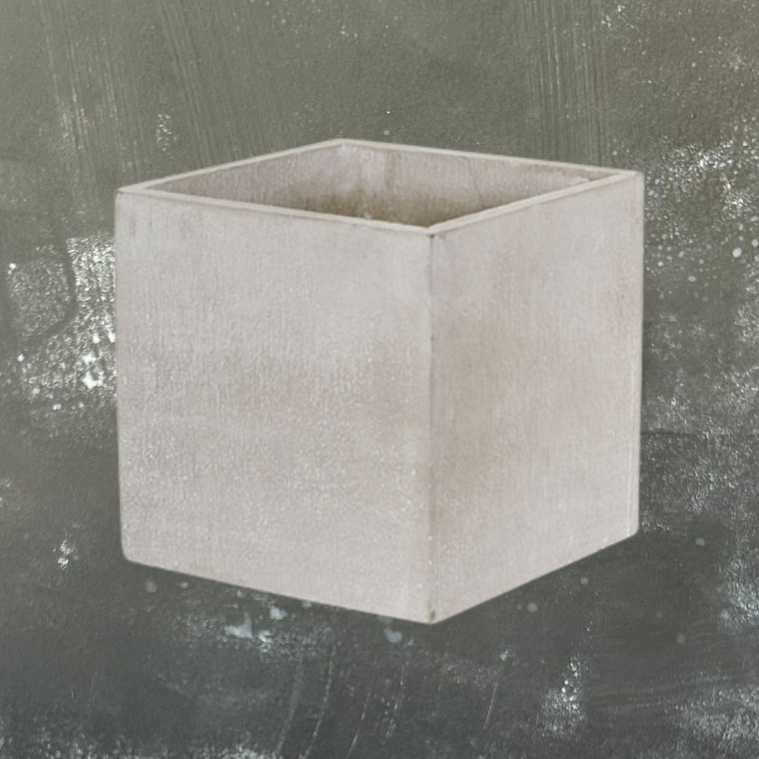 Cement Cube Cover Pot - 14cm