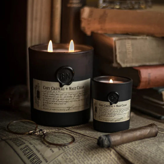 Cozy Château + Malt Cigar Candle by Blanc + Nero