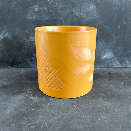 Stitch Pot 14cm - Mustard