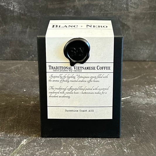 Traditional Vietnamese Coffee Candle by Blanc + Nero