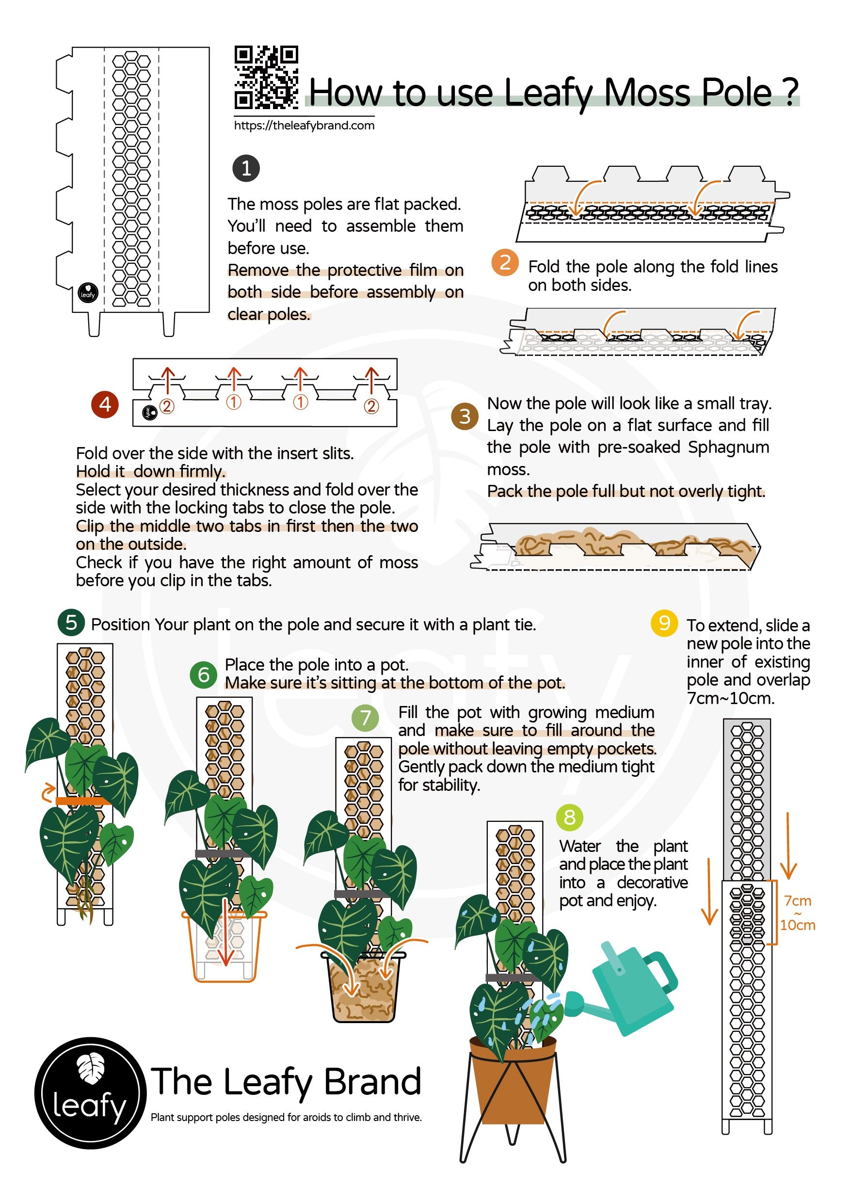 moss pole instructions Leafy Moss Pole Small| Indoor Plant Moss Pole Support Australia – Planti Peeps