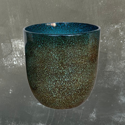 Stippled Glazed Cover Pot - 200mm