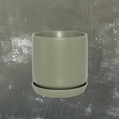 Oslo Plant Pot with Saucer - Small